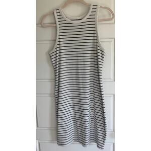 NWT A New Day Women's Ribbed Tank Dress Black and White Striped Size XXL